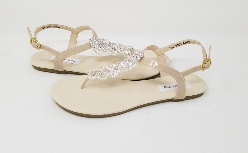 bridal sandals flat ivory