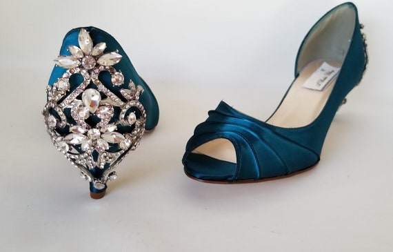 teal wedding shoes