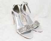 SALE Chunky Hakken Meer dan 100 KLEUREN Witte Bruid sandalen | Etsy België