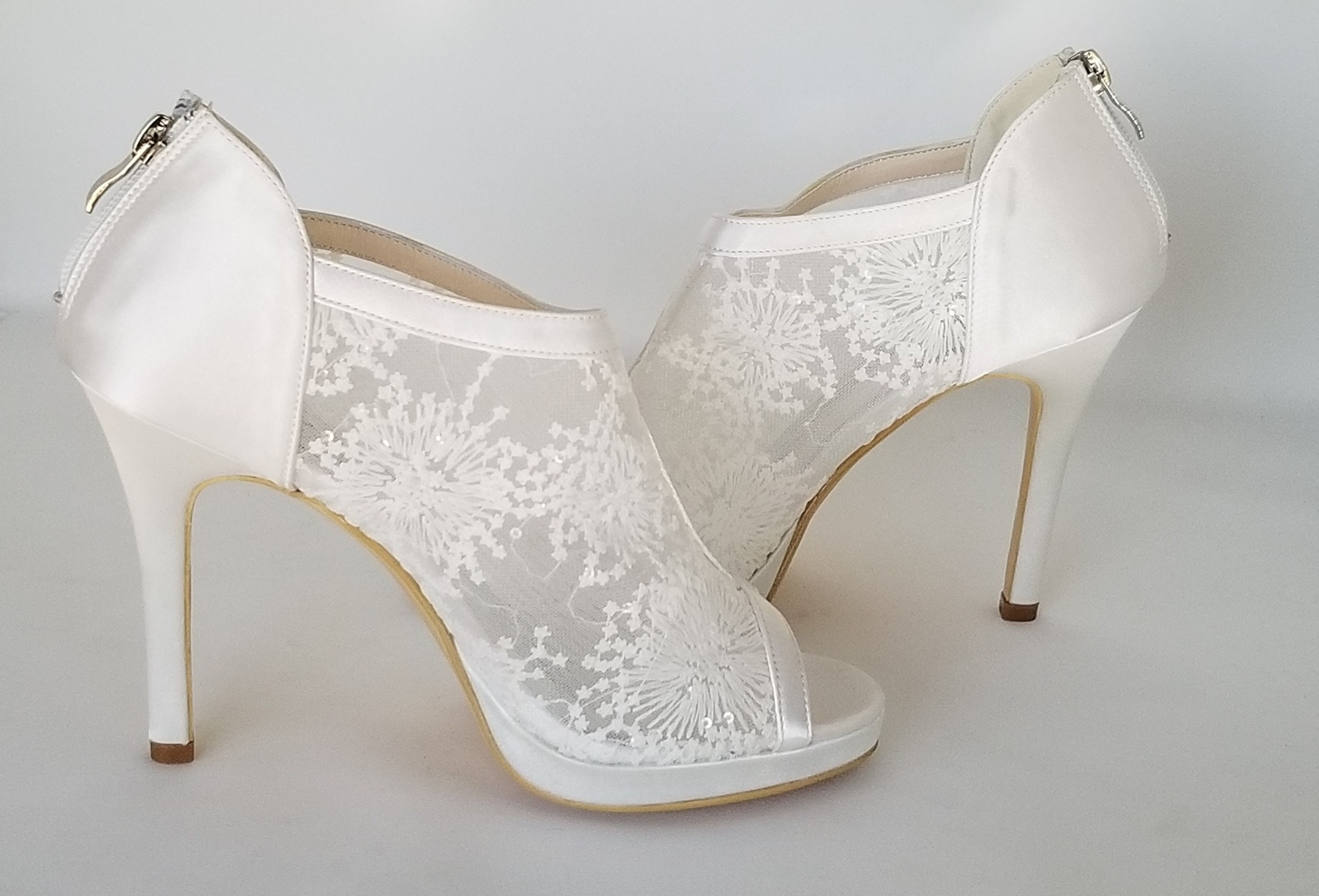 wedding lace heels