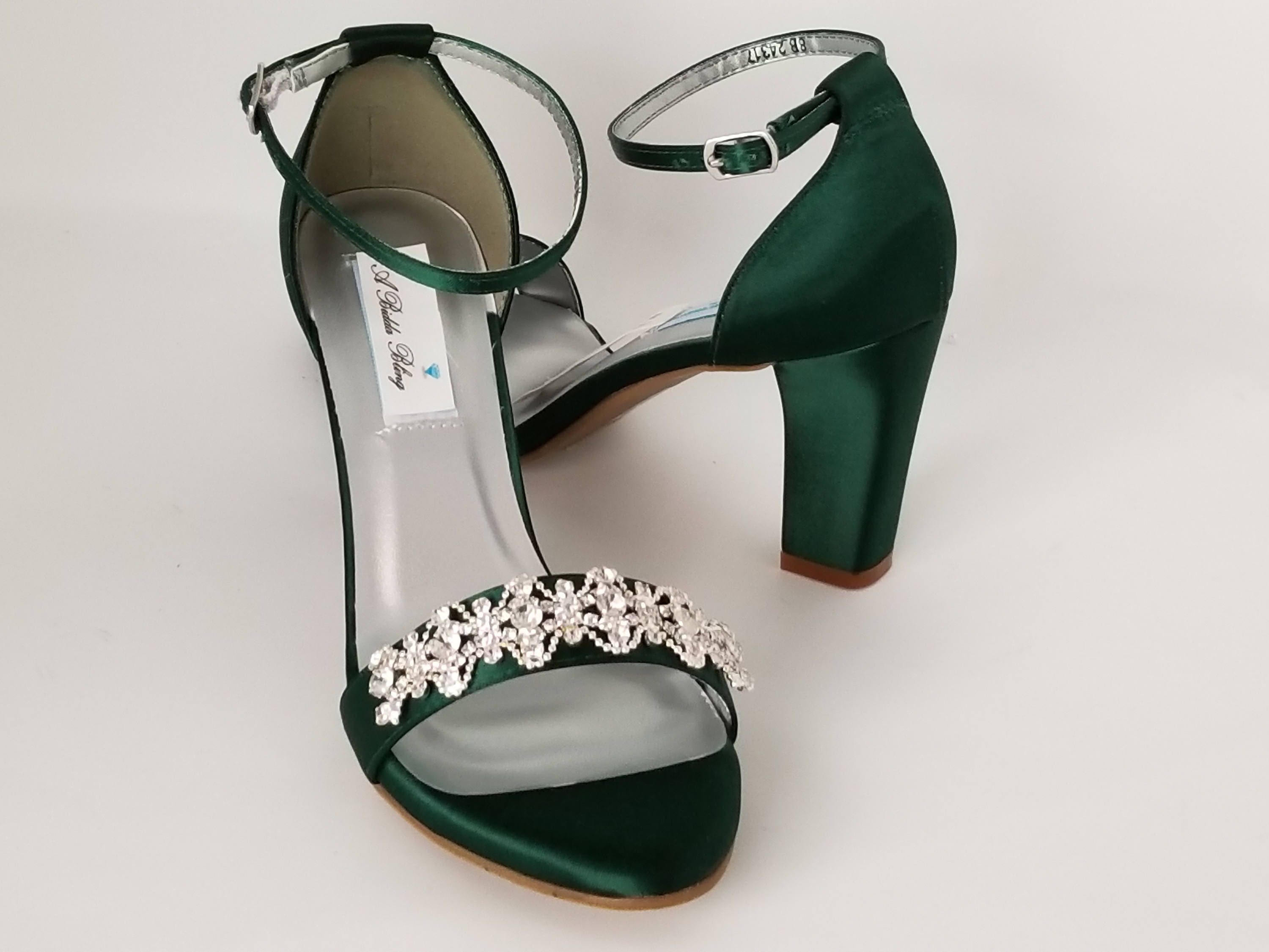 green bridesmaid shoes