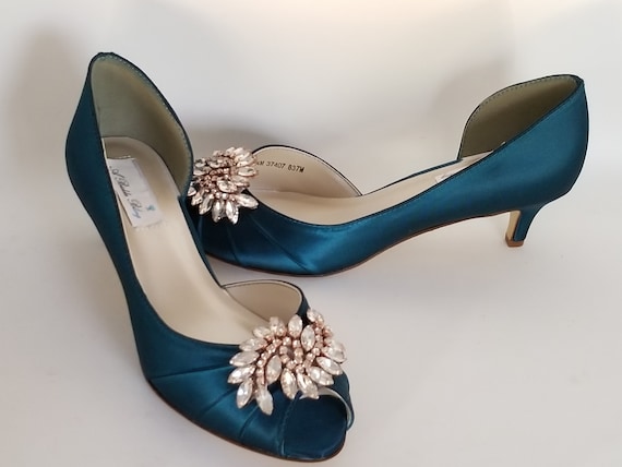RAINBOW Club Georgia Mother Of The Bride Wedding Teal Shoes Heels size 4.5  | eBay