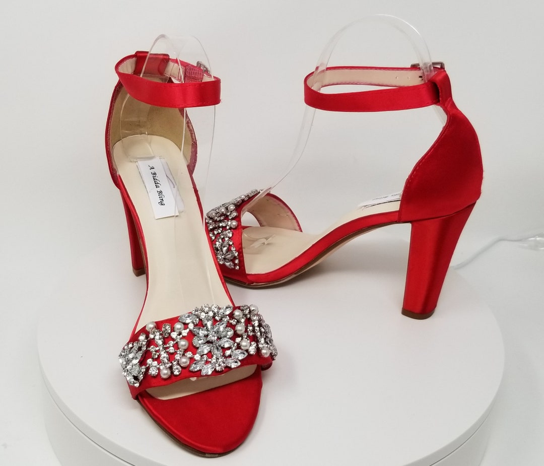 Red and store silver heels