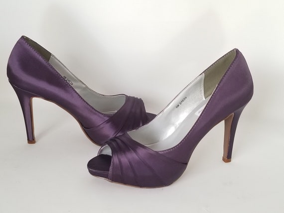 purple bridesmaid shoes