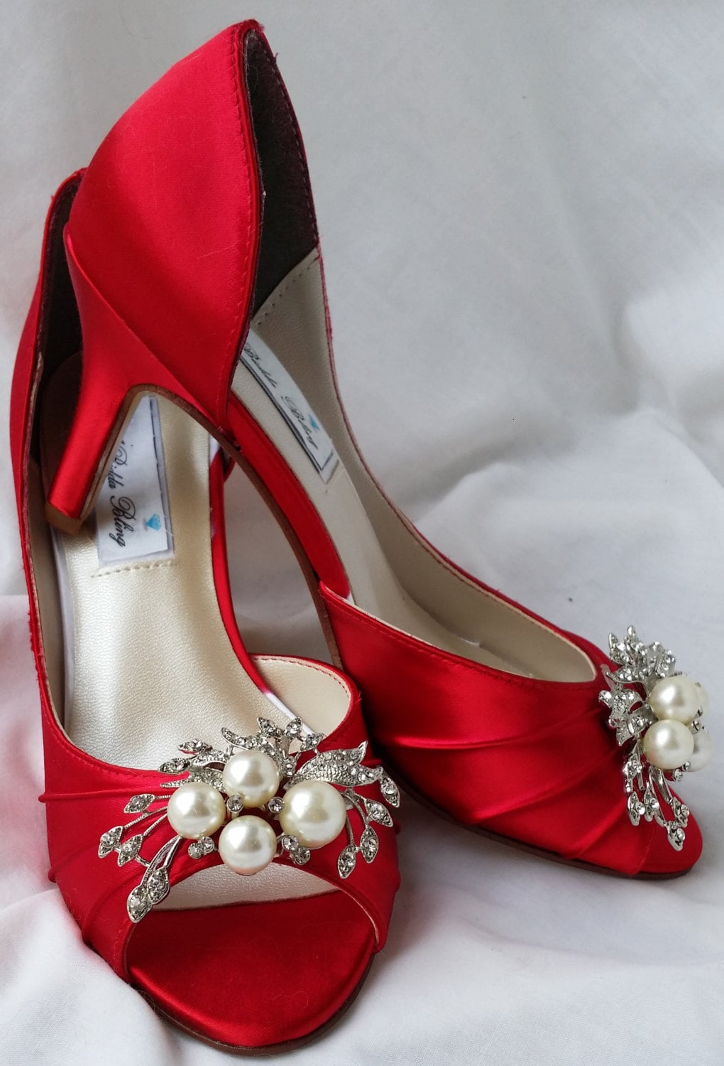 mariée chaussures rouges