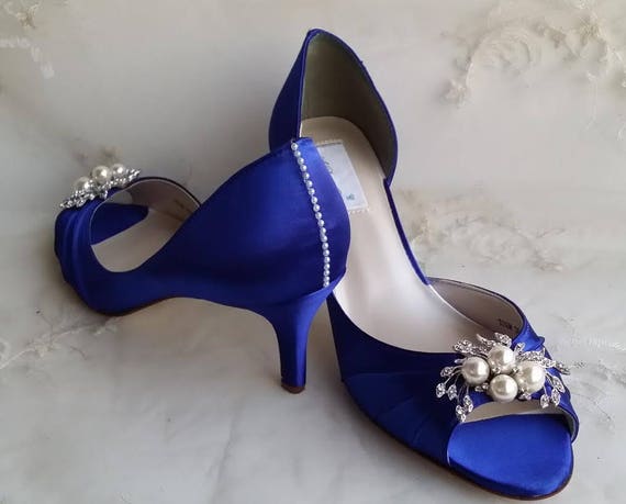 cobalt blue evening shoes