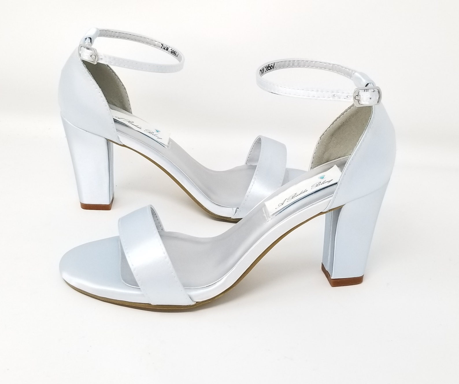 Baby Blue Wedding Shoes Chunky Heels Baby Blue Bridal Shoes Etsy