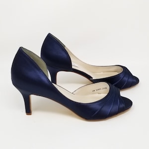 Wedding Shoes Navy Blue Bridal Shoes Navy Blue Wedding Shoes Navy Wedding Shoes PICK FROM 100 COLORS Navy Bridesmaid Shoes
