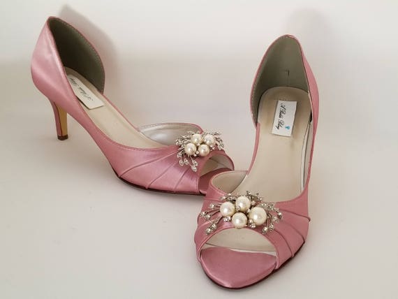 dusty rose wedding shoes