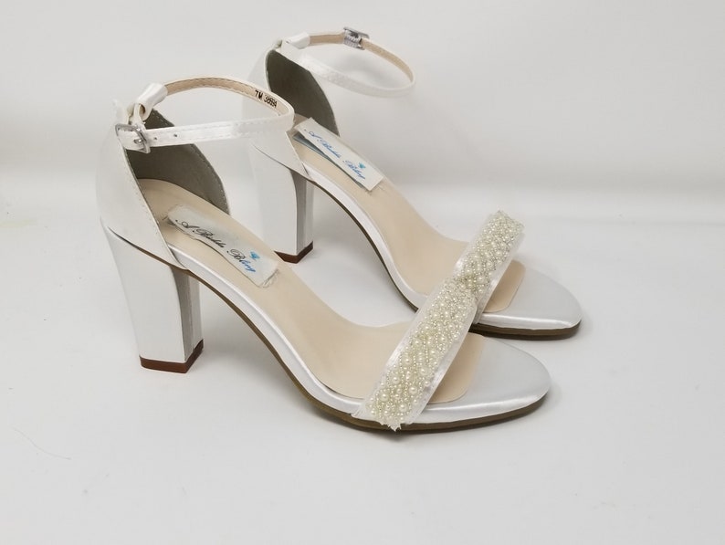 wide fit block heel wedding shoes