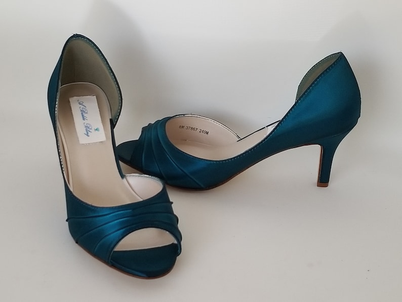 teal bridesmaid shoes