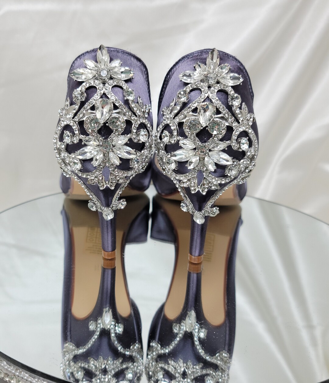 Purple Bridal Shoes With Crystal Design Purple Wedding Shoes Over 100 ...