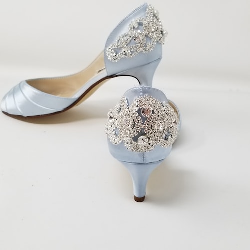 light blue kitten heels