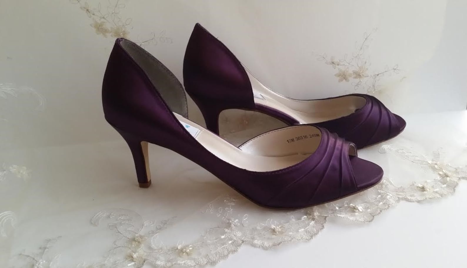 Eggplant Purple Bridal Shoes Eggplant Purple Wedding Shoes or Etsy