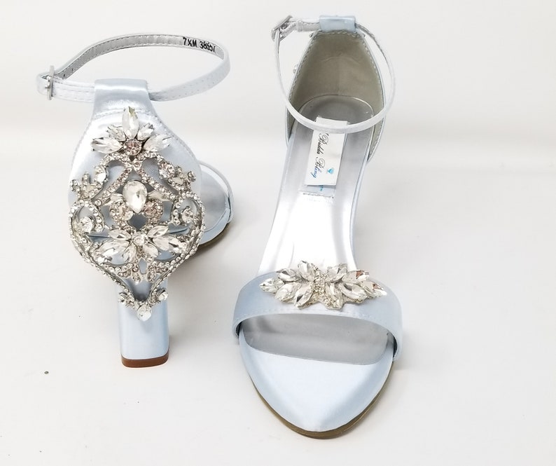 chunky heel bridesmaid shoes