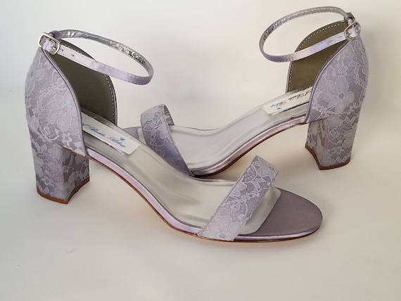 purple wedding heels for bride