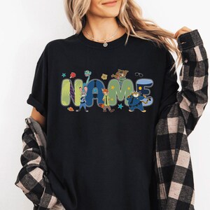 Camiseta personalizada con nombre de los personajes de Zootrópolis 2, Camiseta de Judy Hopps y Nick Wilde de Zootrópolis, Camiseta familiar para viaje a Disneyland, Reino Mágico imagen 3