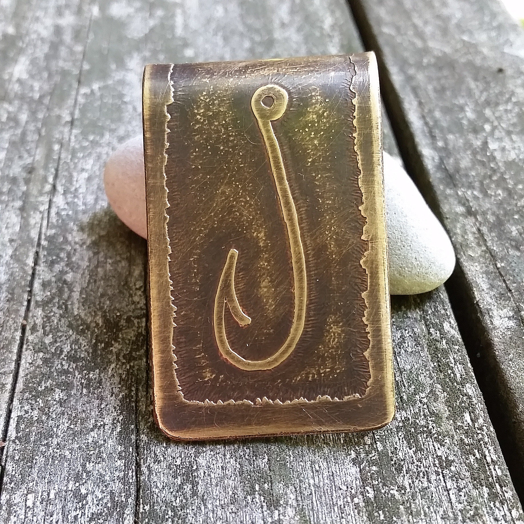 Fish Hook Money Clip Fishing Gift for him Personalized Money Etsy