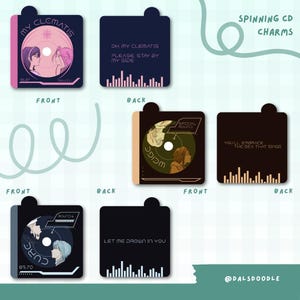 Alien Stage Mizisua Ivantill Hyuluka Spinning CD Charms Mizi Sua Till Ivan Hyuna Luka ALNST Keychains Anime Manga Cute Bag Charms