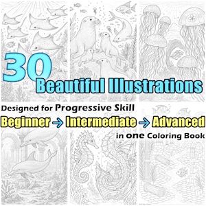 Ocean Paradise (Classic Edition) | Adult Coloring Book – Unwind, Breathe and Escape | Printable PDF | More Than Just a Coloring Book