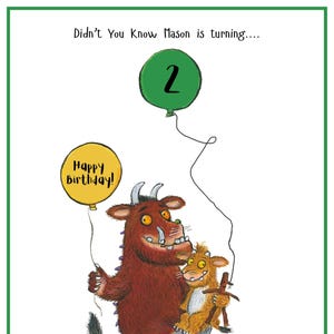 The Gruffalo&#39;s Child Themed Birthday Invitation