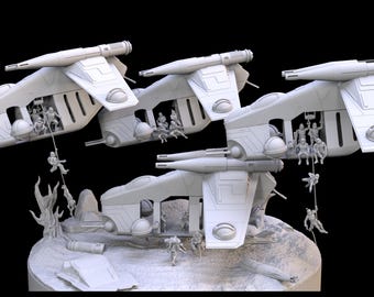 Miniaturas de la tripulación de LAAT y Clone Trooper