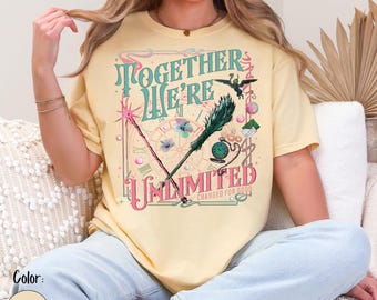 Together We're Unlimited Comfort Colors® Tee, Retro Wicked Shirt, Defying Gravity Tee, Elphaba Glinda Wizard Musical Broadway Shirt