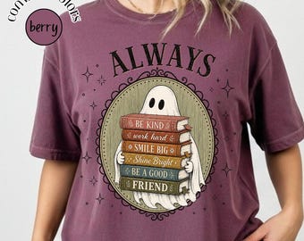 Always Be Kind T-Shirt, Spooky Mental Health Counselor Tee, School Psychologist Gift, Social Worker Ghost Shirt, Autumn Positive Affirmation