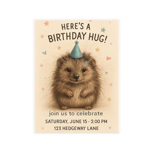 Bundel schattige verjaardagskaarten, uitnodigingen, wenskaarten, handgemaakt briefpapier, uitnodiging voor feest, cadeaus dierenliefhebber