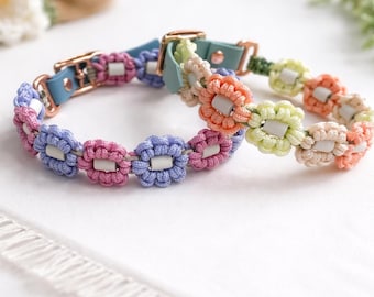 Zeckenhalsband mit Blumen | Schutz für Haustiere | individuell | verstellbar