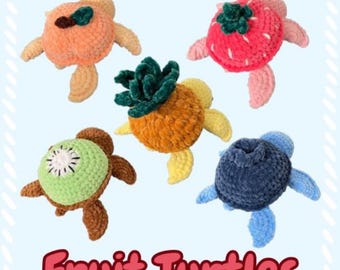 Fruit Turtle Crochet Plushies Stuffed Animals Amigurumi