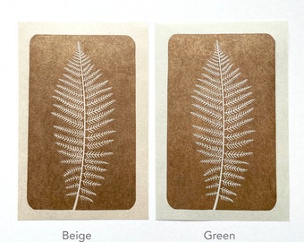 Mini print of a fern on Japanese paper, hand pulled botanical print