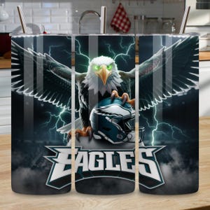 Eagle Football Tumbler Wrap PNG: 20oz Skinny Sublimation Design (Digital Download)