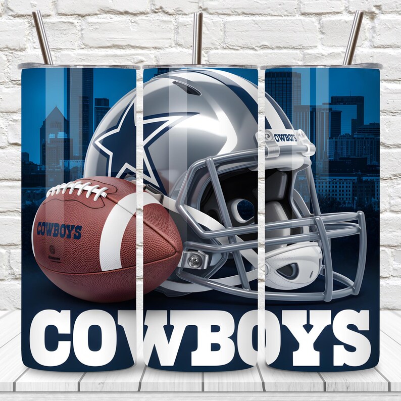 Cowboys 20oz Tumbler Wrap PNG, 20oz Sports Tumbler Sublimation Design ...