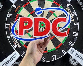 PDC Darts Wall Logo Large and Small | 3D Printed Wall Decor | Darts Room Decoration