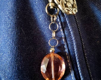 Peach Champagne Purse Charm