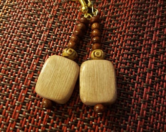 Light Wooden Square Dangles