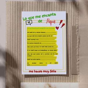 Regalo día del padre TAERJETA IMPRIMIBLE PDF