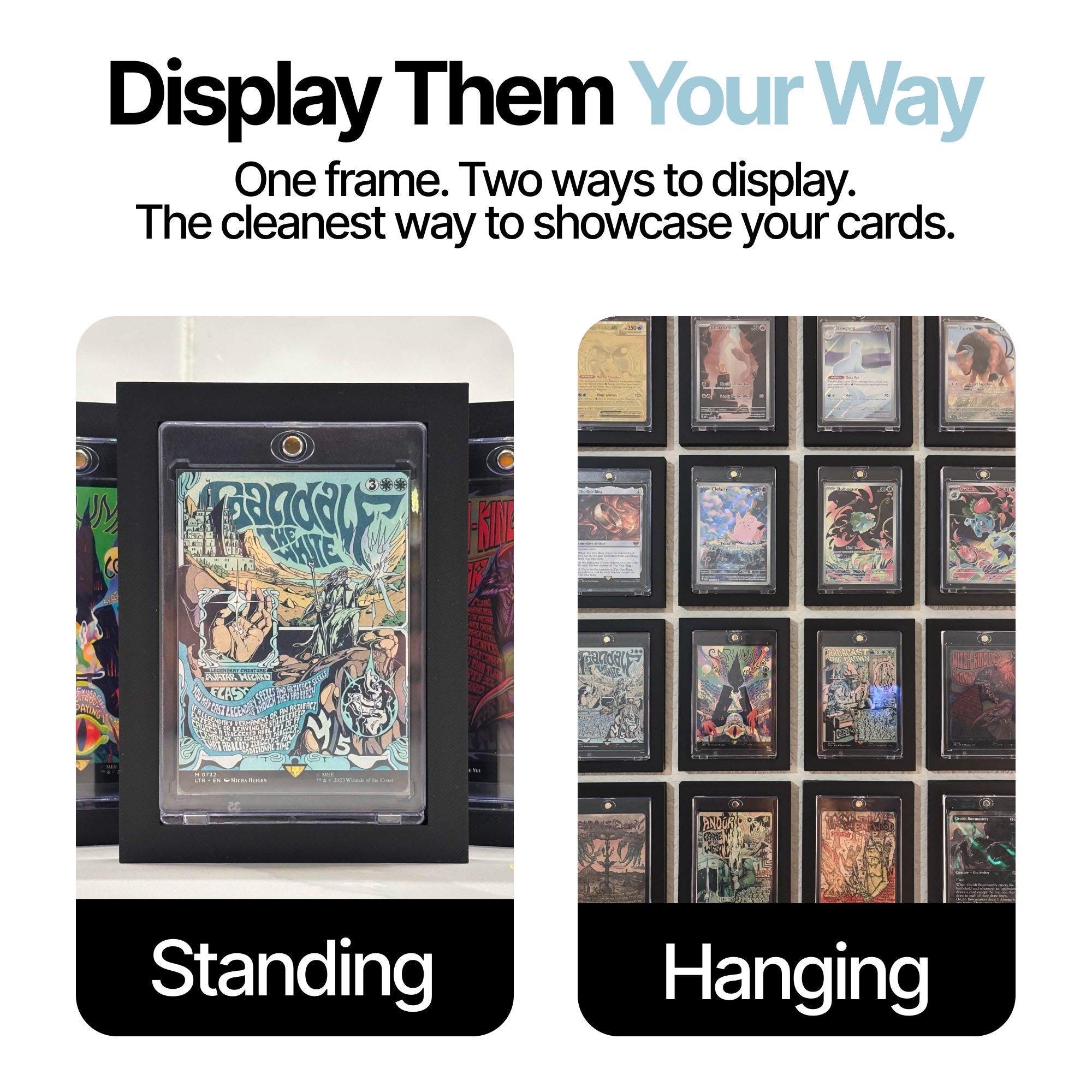 FROM TOP EXHIBITION フレーム付きカード Trading Card Display Frame | Magnetic Snap Showcase, Self-standing