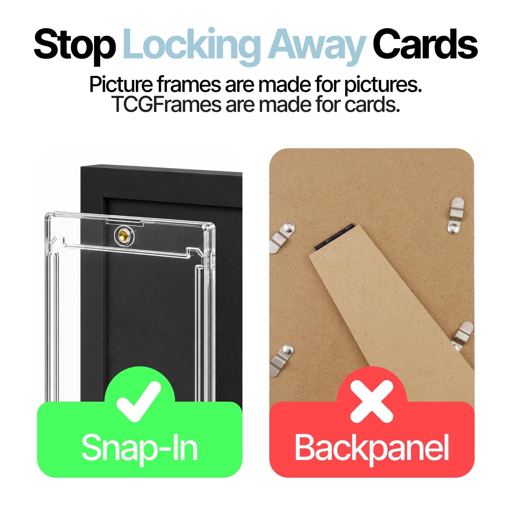Trading Card Display Frame | Magnetic Snap Showcase, Self-standing