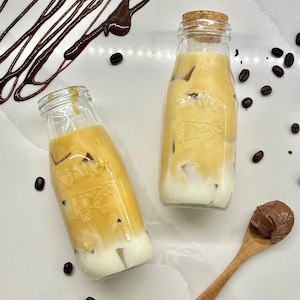 Iced Nutella Hazelnut Latte Dairy Bottle Candle | Made in Texas