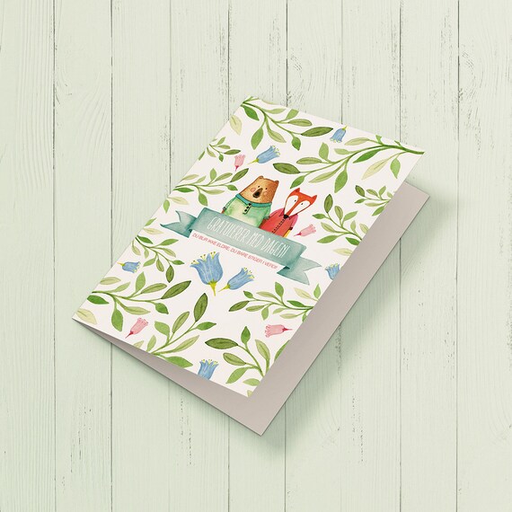 Joyeux Anniversaire Carte De Vœux A6 Anglais Ou Norvegien Etsy France