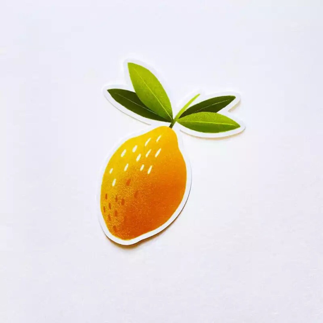 Vinyl Sticker Lemon Illustration | Lemon Sticker | Water Bottle Sticker ...