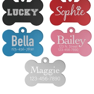 Pet ID Tags Aluminum Laser Engraved
