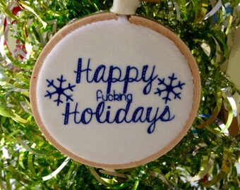 Soy feliz navidad ornamento