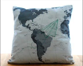Funda de almohada de avión de papel