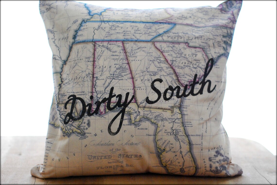 Dirty South Pillow Cover Etsy