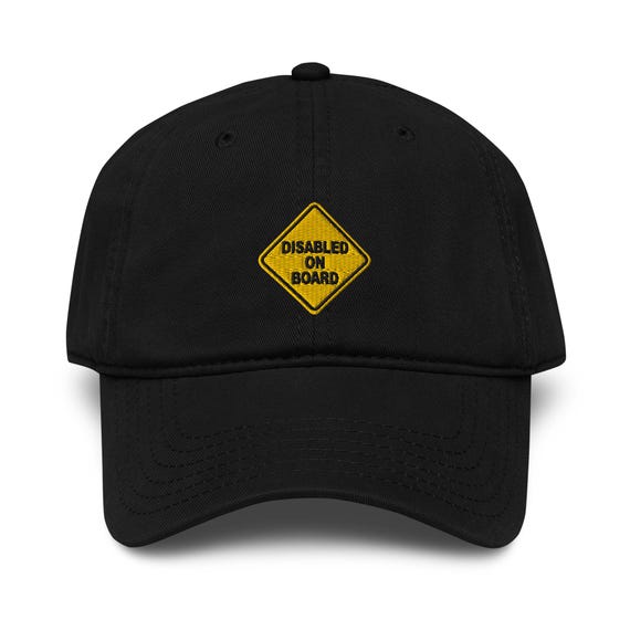 Disabled on board - Garment washed baseball cap by BrainwellBoutique