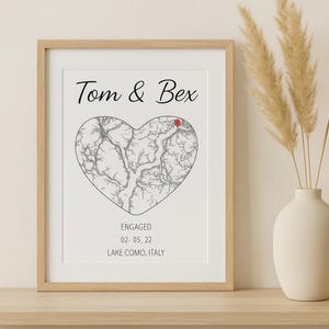 Personalisierte Verlobungs Geschenke | Paar Geschenke | Vorschlag Karte | Geschenke zur Verlobung | Landkarte Fotodrucke | Personalisierter Vorschlag Geschenk