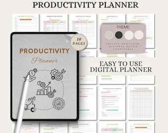 ADHD Productivity Planner for Women | Daily, Weekly, Monthly Focus (PDF Download)